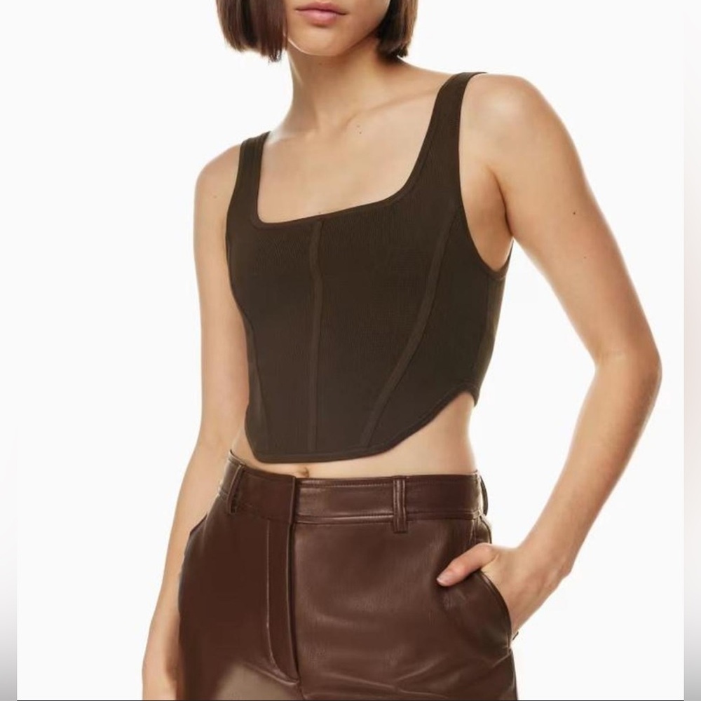 Aritzia Babaton Sculpt Bustier Tank Sz 2XS